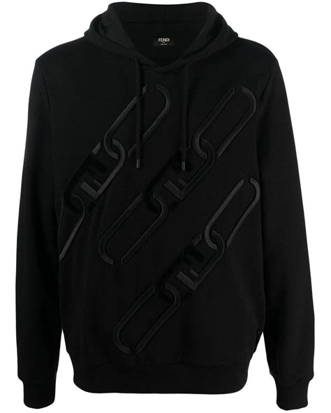 fendi black pom|fendi hoodie.